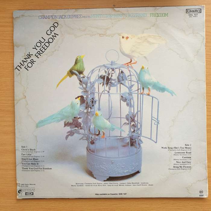 Champion Jack Dupree - Thank you G-D for Freedom  Vinyl LP Record (VG+)