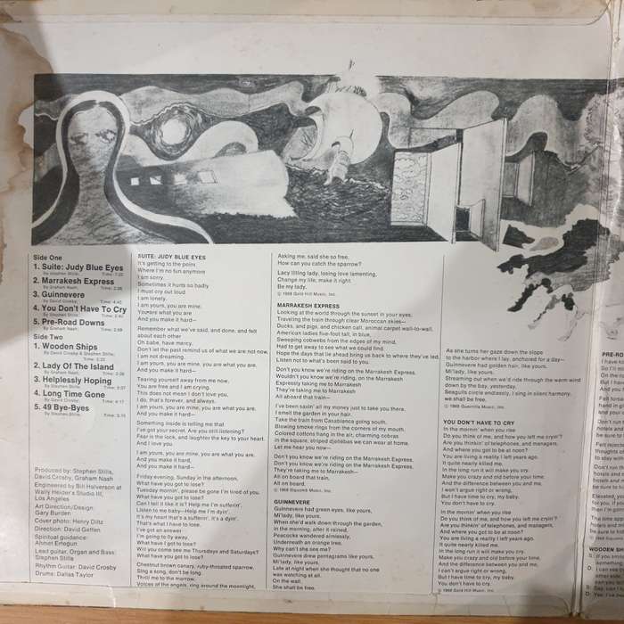 Crosby, Stills & Nash  Crosby, Stills & Nash - Vinyl LP Record - Very-Good- Quality (VG-)