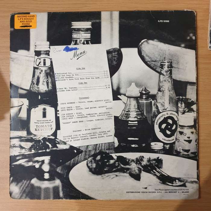 Traffic  Welcome To The Canteen - Vinyl LP Record - Very-Good Quality (VG) (verry)