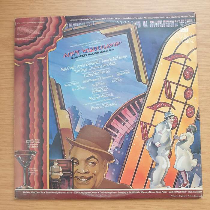 Ain't Misbehavin'  - Original Broadway Cast - The New Fats Waller Musical Show - Vinyl LP Record ...
