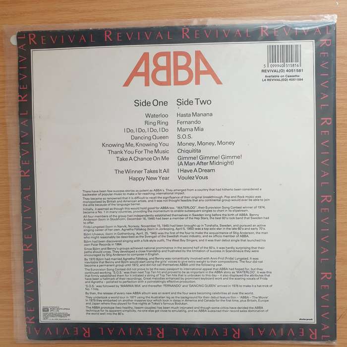 ABBA  Revival (Rare Release) -  Vinyl LP Record - Very-Good+ Quality (VG+) (verygoogplus)