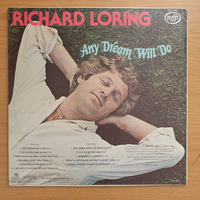 Richard Loring - Any Dream Will Do -  Vinyl LP Record - Very-Good+ Quality (VG+) (verygoodplus)