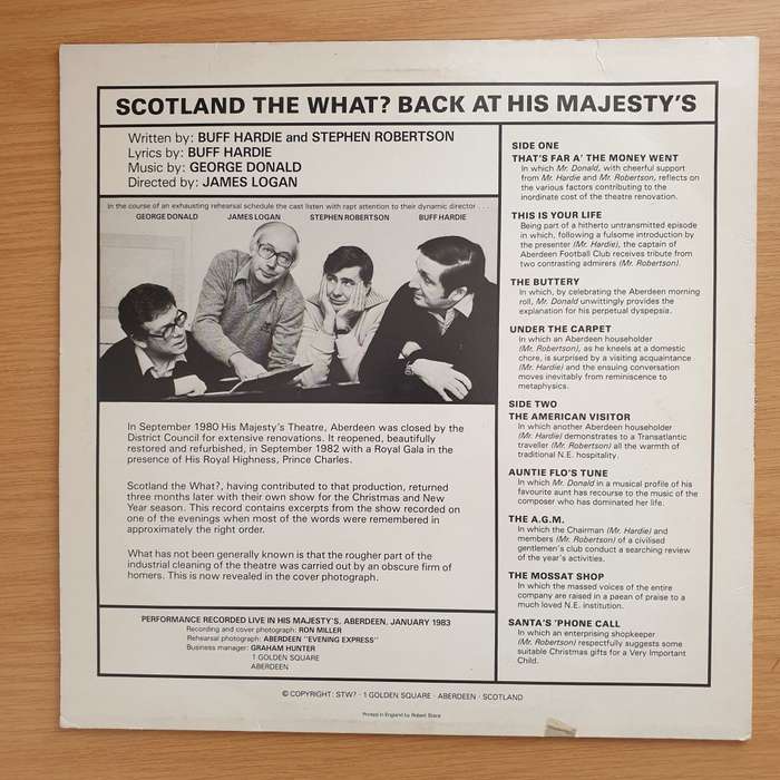 Scotland The What?  Back At His Majesty's -  Vinyl LP Record - Very-Good+ Quality (VG+) (veryg...