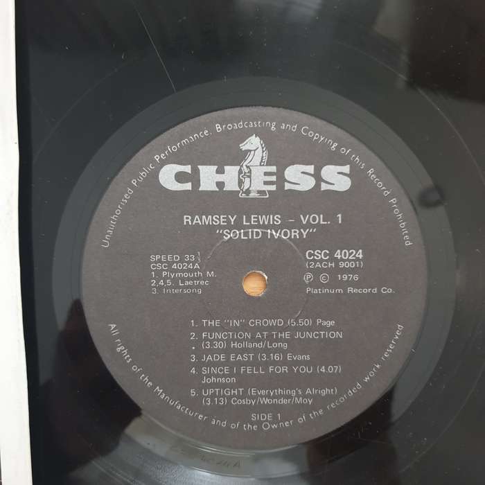 Ramsey Lewis  Ramsey Lewis - Vol. 1 "Solid Ivory"  Vinyl LP Record - Very-Good+ Quality (VG...