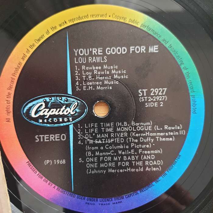 Lou Rawls  You're Good For Me - Vinyl LP Record - Very-Good+ Quality (VG+)