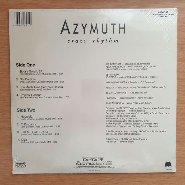 Azymuth - Crazy Rhythm  - Vinyl LP Record - Sealed