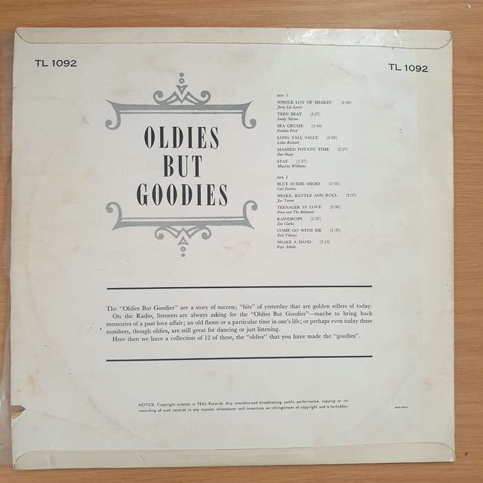 Oldies but Goldies - Vinyl LP Record - Very-Good- Quality (VG-) (verygoodminus)
