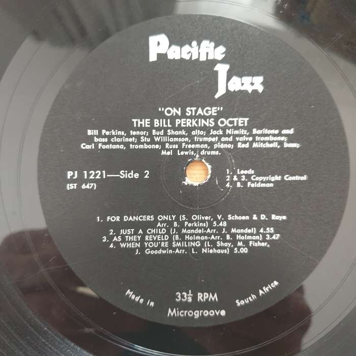 Bill Perkins Octet  On Stage -  Vinyl LP Record - Very-Good Quality (VG) (verry)