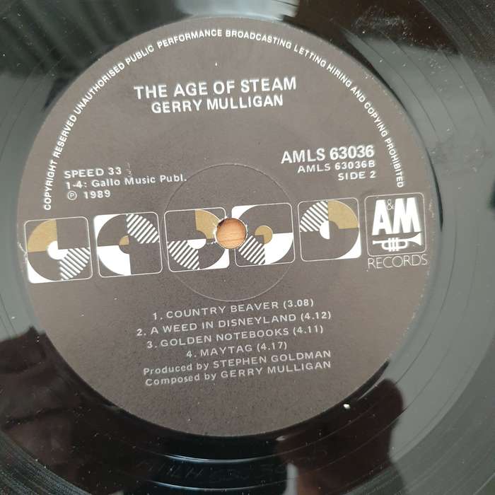 Gerry Mulligan  The Age Of Steam - Vinyl LP Record - Very-Good+ Quality (VG+)