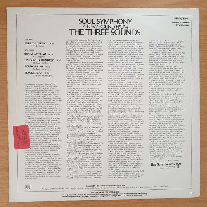 The Three Sounds  Soul Symphony (Blue Note) - Vinyl LP Record - Very-Good+ Quality (VG+) (very...