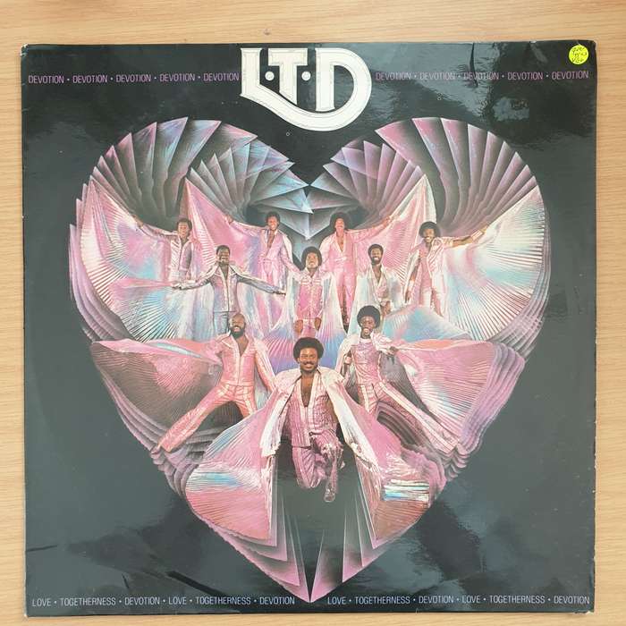 L.T.D.  Devotion (with lyrics sheet)  - Vinyl LP Record - Very-Good+ Quality (VG+) (verygoodplus)