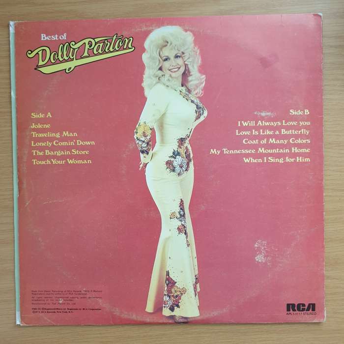 Dolly Parton  Best Of Dolly Parton  Vinyl LP Record - Very-Good+ Quality (VG+) (verygoodplus)
