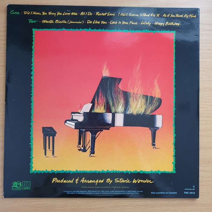 Stevie Wonder - Hotter than July  Vinyl LP Record - Very-Good+ Quality (VG+) (verygoodplus)