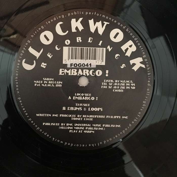 Clockwork Recordings - Embargo  Vinyl LP Record - Opened  - Good+ Quality (G+)