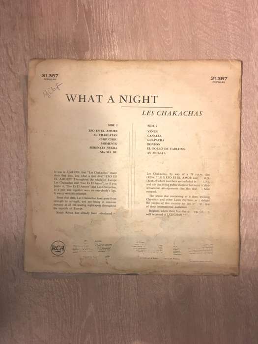 What a Night with the Chakachas - Vinyl LP Record - Opened  - Good+ Quality (G+)