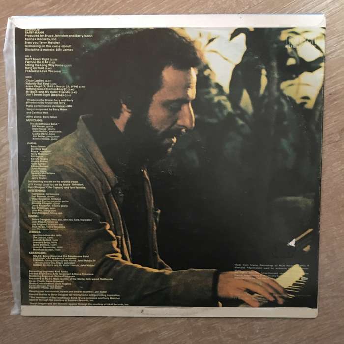 Barry Mann - Survivor - Vinyl LP Record - Opened  - Very-Good+ Quality (VG+)