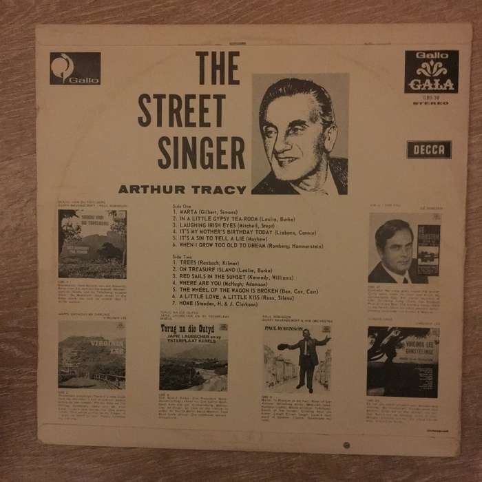 Arthur Tracy  The Street Singer - Vinyl LP Record - Opened  - Very-Good+ Quality (VG+)