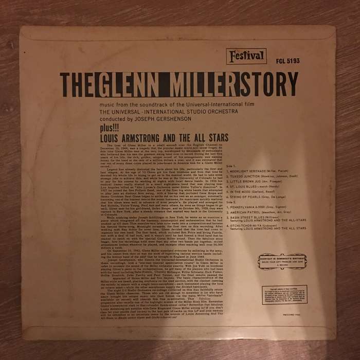 The Glenn Miller Story - Vinyl LP Record - Opened  - Very-Good+ Quality (VG+)