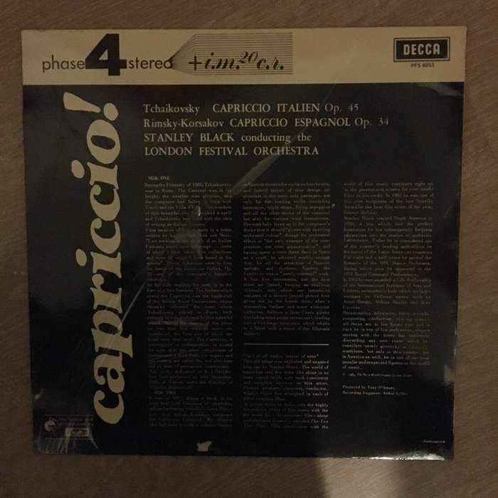 Stanley Black, The London Festival Orchestra  Capriccio!' - Vinyl LP Record - Opened  - Ver...