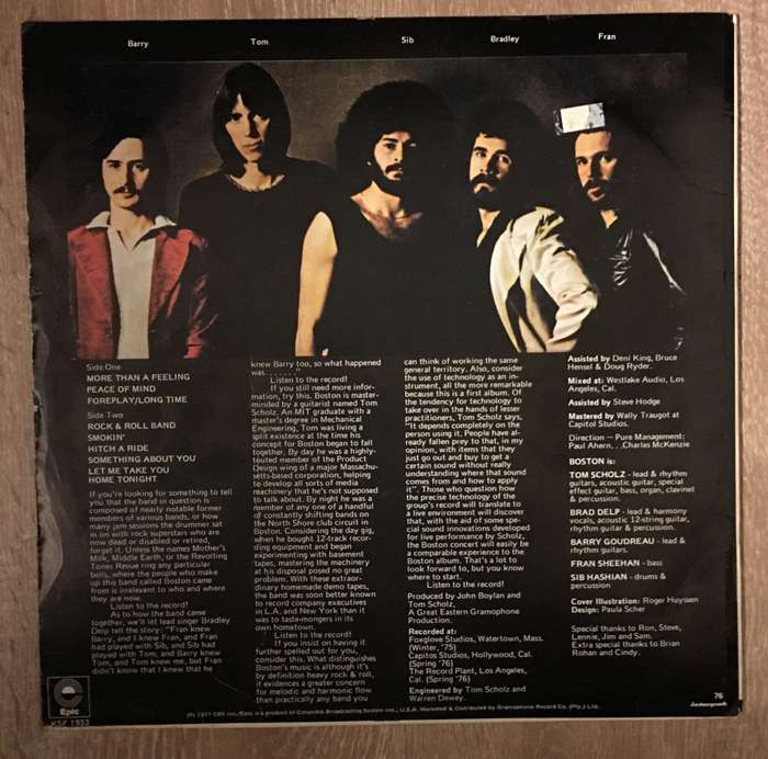 Boston - Boston -  Vinyl LP Record  (VG)