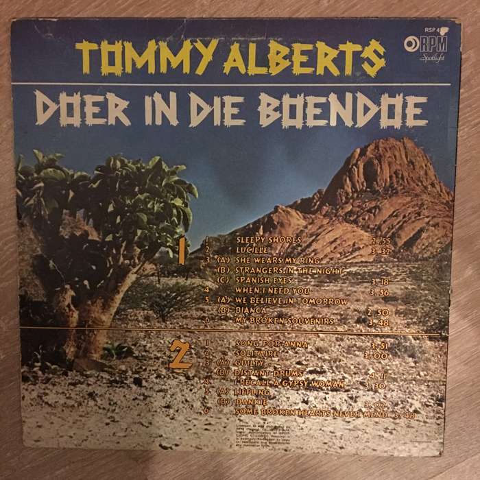 Tommy Alberts - Doer In Die Boendoe - Vinyl LP Record  (VG)