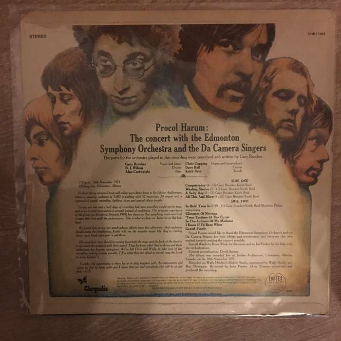 Procol Harum  Live - In Concert With The Edmonton Symphony Orchestra - Vinyl LP Record - Op...