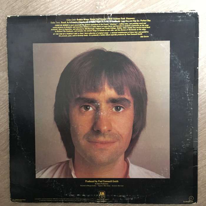 Chris De Burgh - At The End of a Perfect Day - Vinyl LP Record - Very-Good+ Quality (VG+)