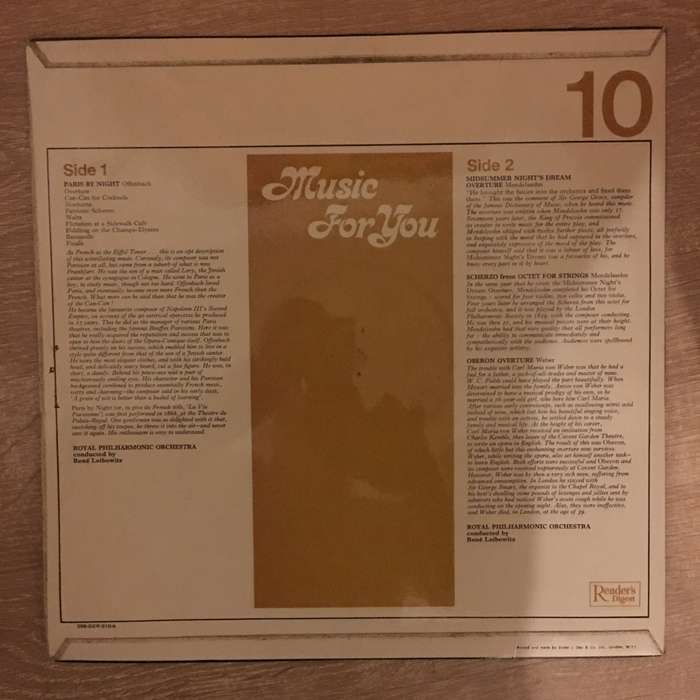 Various - Music For You - Vol 10 - Vinyl LP Record   - Very-Good+ Quality (VG+)