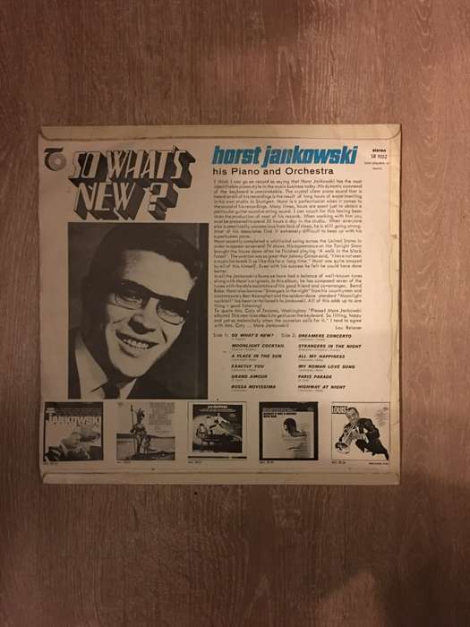 Horst Jankowski - So What's New - Vinyl LP Record  - Opened  - Very-Good+ Quality (VG+)
