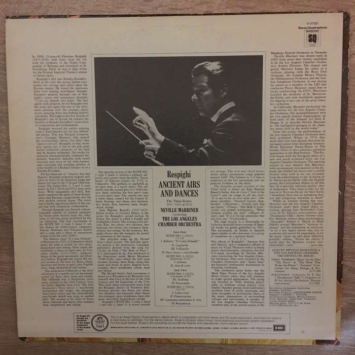 Respighi / Los Angeles Chamber Orchestra, Neville Marriner  Ancient Airs And Dances (The Th...