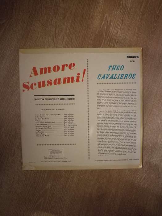 Ttheo Cavaleiros - Amore Seusame - Vinyl LP Record - Opened  - Very-Good+ Quality (VG+)