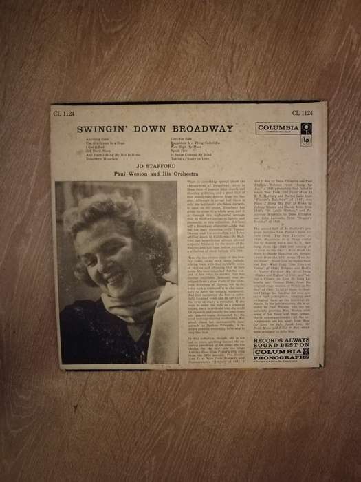 Jo Stafford  Swingin' Down Broadway - Vinyl LP Record - Opened  - Very-Good Quality (VG)