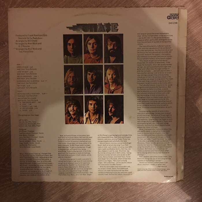 Chase -  Vinyl LP Record - Opened  - Very-Good Quality (VG)