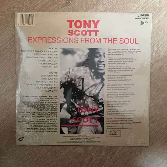Tony Scott - Expressions From The Soul - Vinyl LP Record - Sealed