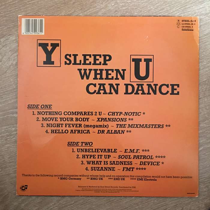 Y Sleep When U Can Dance - Vinyl LP Record - Opened  - Very-Good Quality (VG)