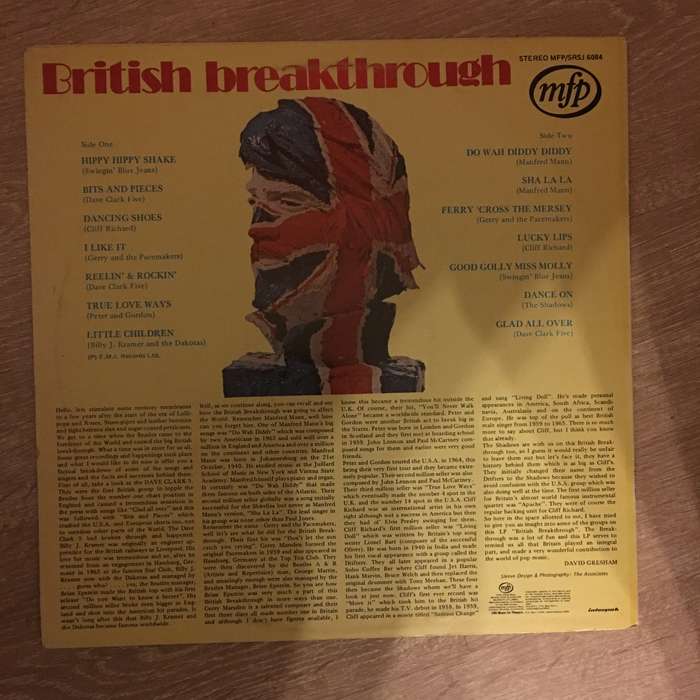 British Breakthrough -  Original Artists - Vinyl LP Record - Opened  - Very-Good Quality (VG)