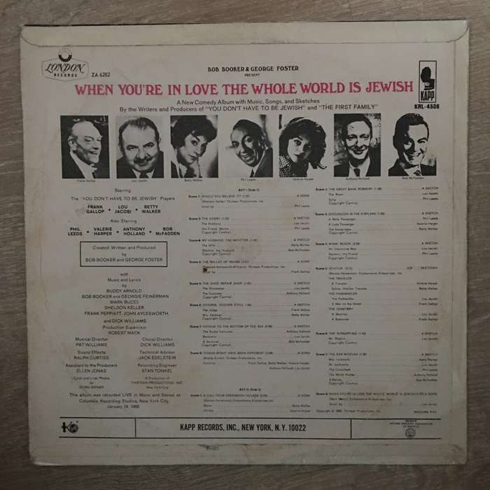 When You're In Love The Whole World Is Jewish - Vinyl LP Record - Good+ Quality (G+)