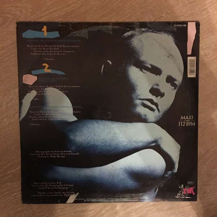 Beau Michael  Hangin' On A String - Vinyl Record - Opened  - Very-Good Quality (VG)