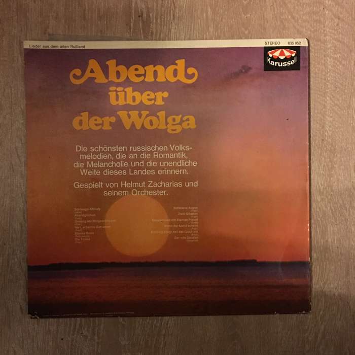 Helmut Zacharias - Abend Uger Der Wolge  - Vinyl LP Record - Opened  - Very-Good Quality (VG)