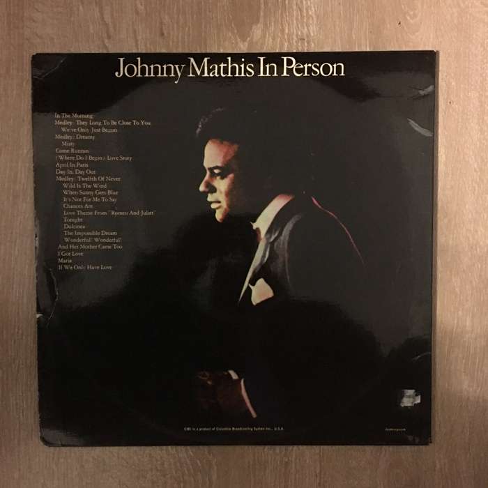 Johnny Mathis in Person - Live in Las Vegas  - Vinyl LP Record - Opened  - Very-Good+ Quality (VG+)