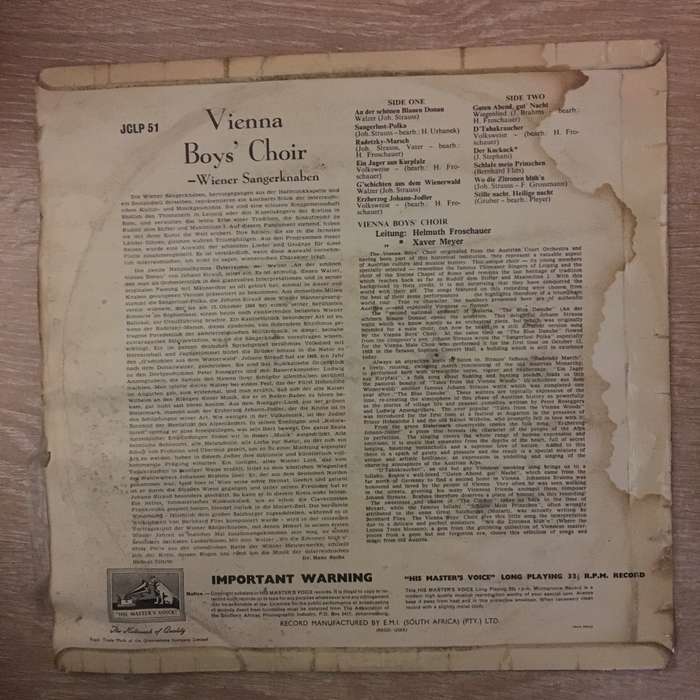 Vienna Boys Choir - Vinyl LP Record - Opened  - Very-Good Quality (VG)