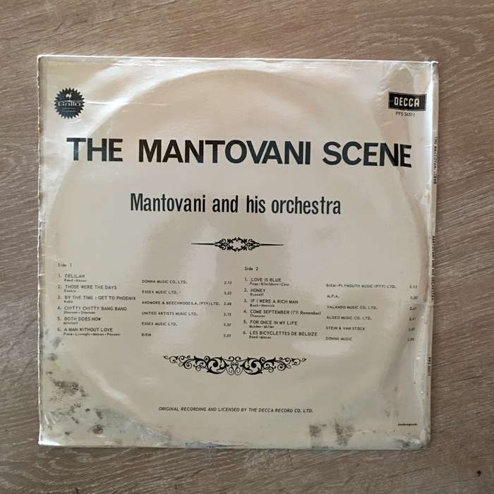 The Mantovani Scene - Vinyl LP Record - Opened  - Very-Good Quality (VG)