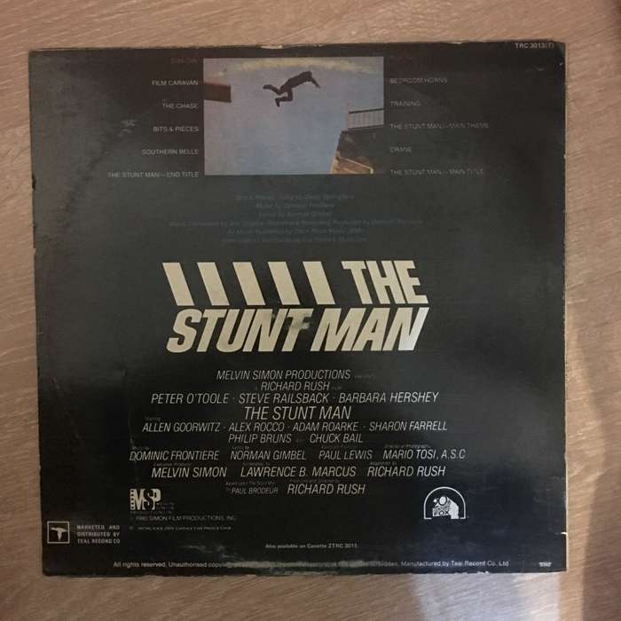 Dominic Frontiere  The Stunt Man (The Original Motion Picture Soundtrack)  Vinyl LP R...
