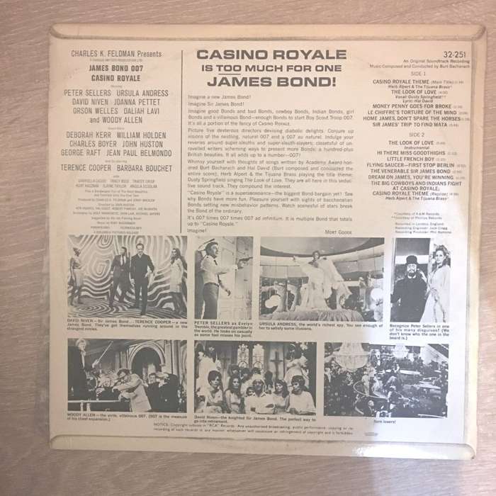 Burt Bacharach  Casino Royale (Original Motion Picture Soundtrack) - Vinyl LP Record - Open...