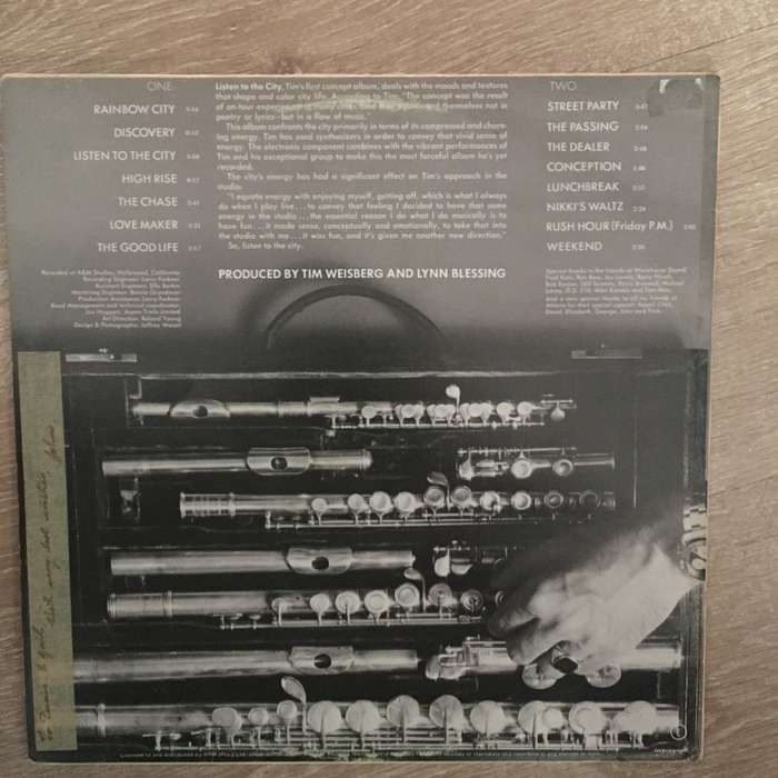 Tim Weisberg - Listen To The City - Vinyl LP Record - Opened  - Very-Good+ Quality (VG+)