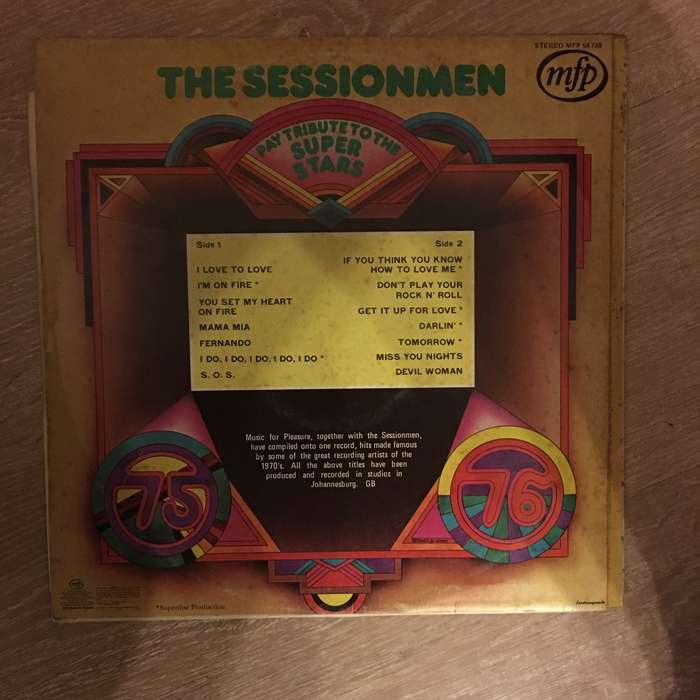 The Sessionmen Pay Tribute To The Superstars - Vinyl LP Record - Opened  - Very-Good Quality (VG)