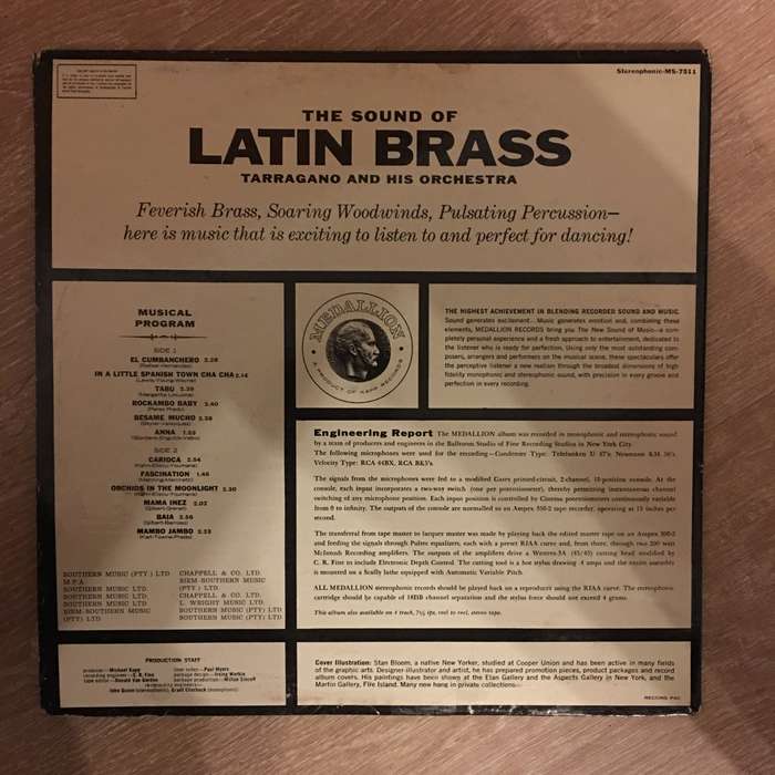 Tarragano & His Orchestra  The Sound Of Latin Brass  - Vinyl LP Record  - Very-Good Quality...