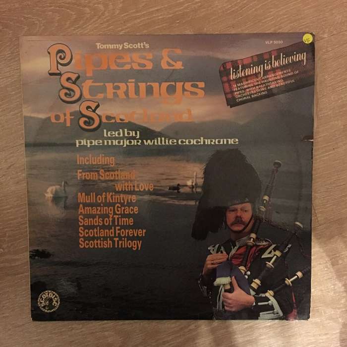 Tommy Scott's - Pipes and Strings Of Scotland -  Vinyl LP Record (VG+)