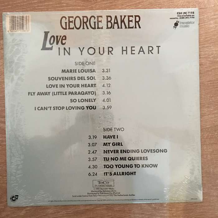George Baker - Love In Your Heart - Vinyl LP Record - Sealed