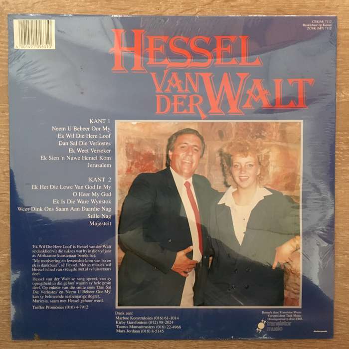 Hessel Van Der Walt - Ek will die here loof - Vinyl LP Record - Sealed